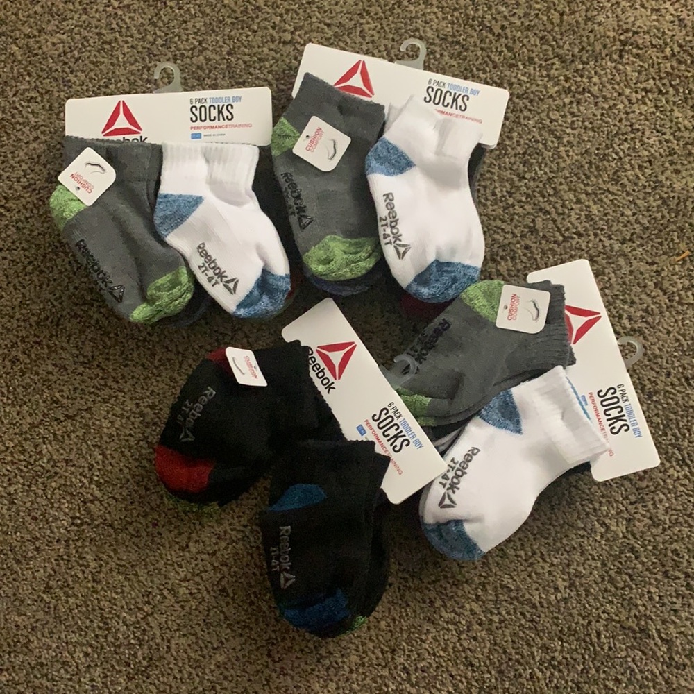 NWT Toddler Boy Reebok socks - 2T to 4T